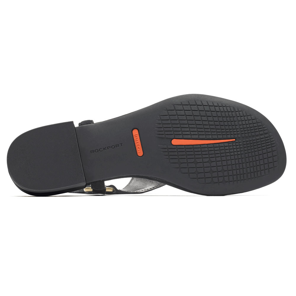 Rockport Sandaler Dame Svart - Total Motion Zosia Thong - ICPK40152